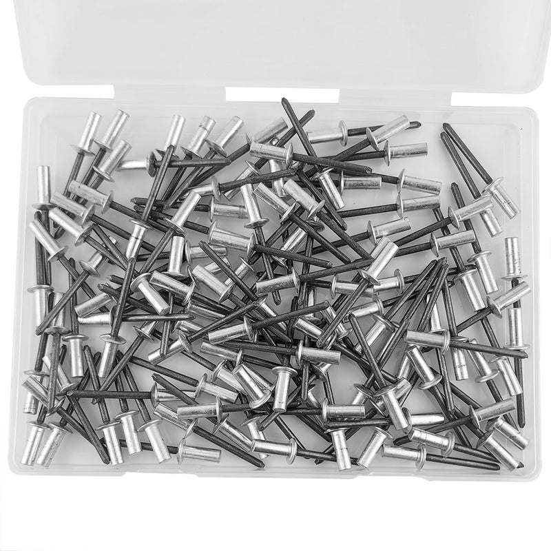 ALLCLEAN 120Pcs 3/16" x 1/2" Closed End Aluminum Blind Rivets with Steel Mandrel,4.8 x 12mm Pop Rivets Dome Head Grip 0.376-0.5 Inch - Image 4